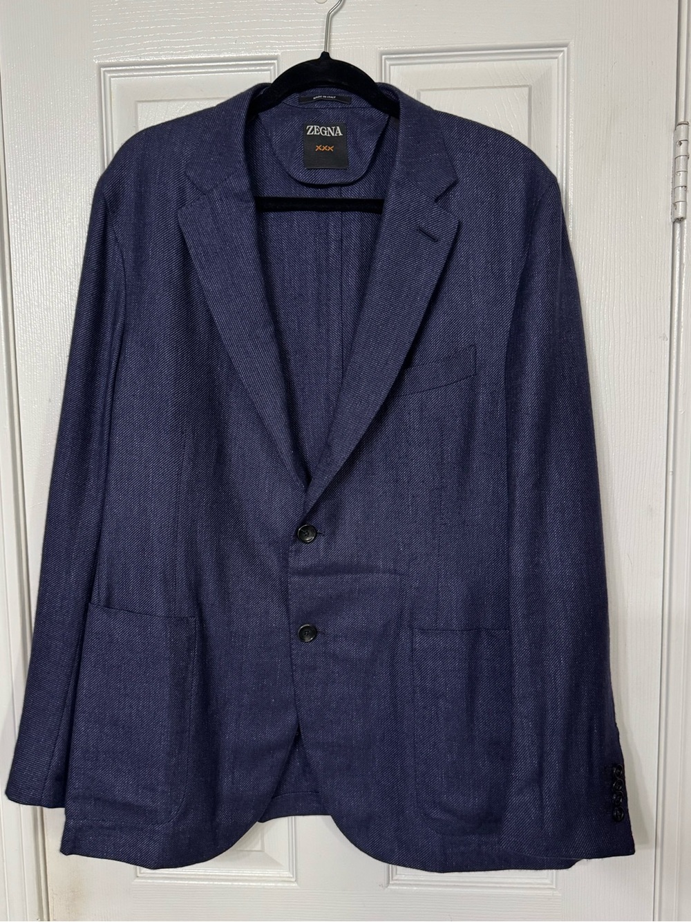Zegna XXX Ink Blue Sport Coat - Classic Two-Button Blazer 56R